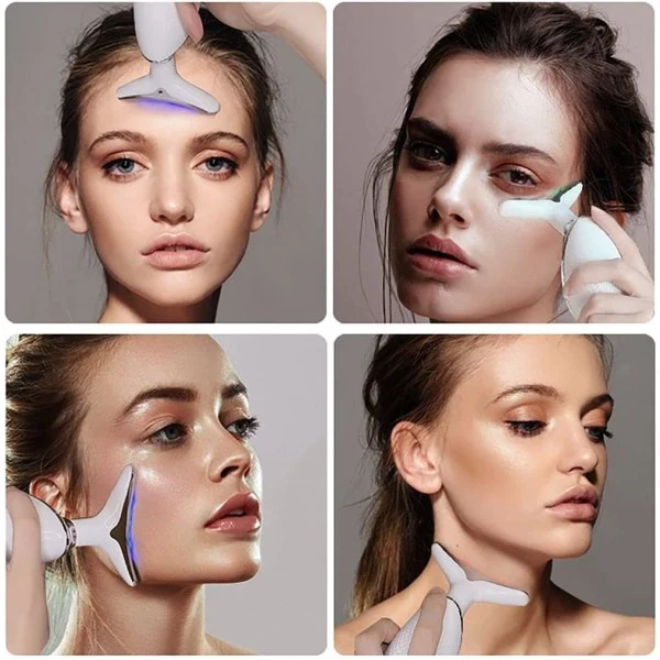 Massaggiatore Viso e Collo con Calore e Ionoterapia – Cura Antiage e Pulizia Profonda