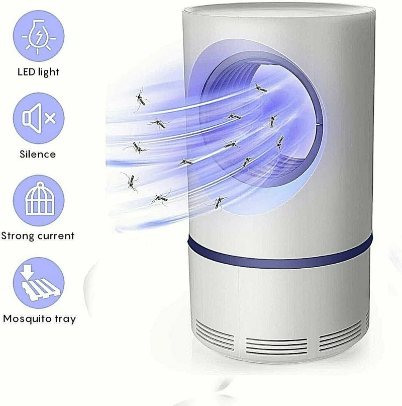 Lampada Anti Zanzare Insetti Repellente Led Silenziosa Mosquito Usb Portatile