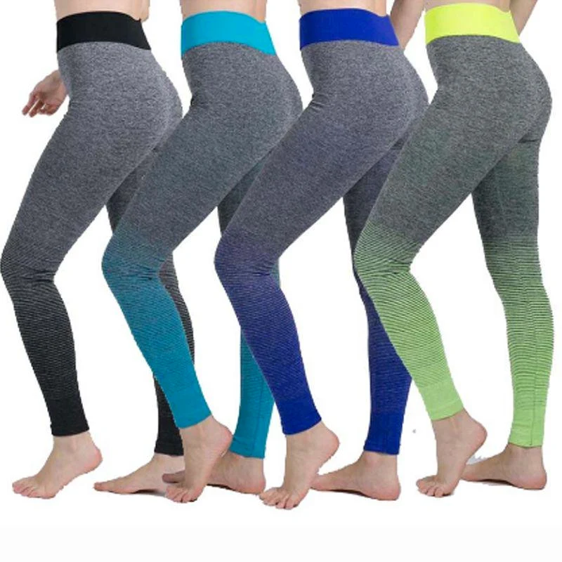 Pantaloni da yoga elasticizzabili elastici elastici a vita alta a vita alta da donna
