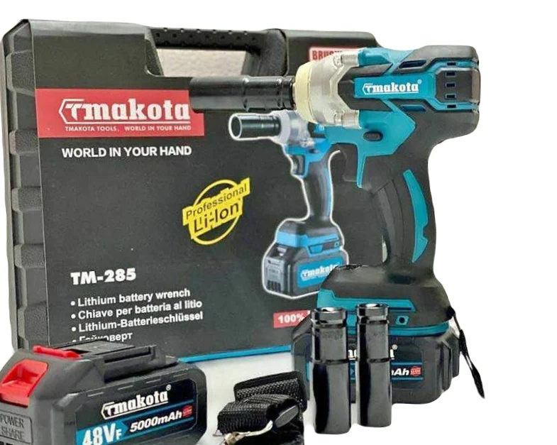 Avvitatore a Impulsi 48V Brushless - 2 Batterie 5.0Ah + 3 Boccole