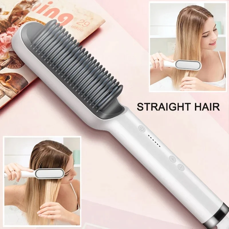 Spazzola per capelli riscaldata in ceramica 6 Livelli di calore