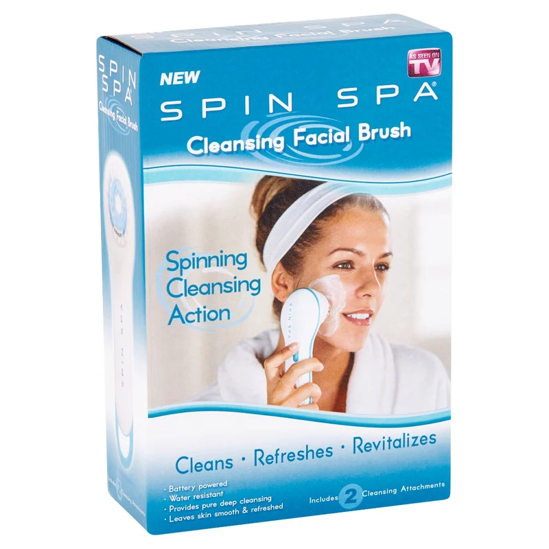 Spazzola Per Pulizia Viso 3 Funzioni 2 Ricambi Cura Faccia Spin Spa Brush Facial