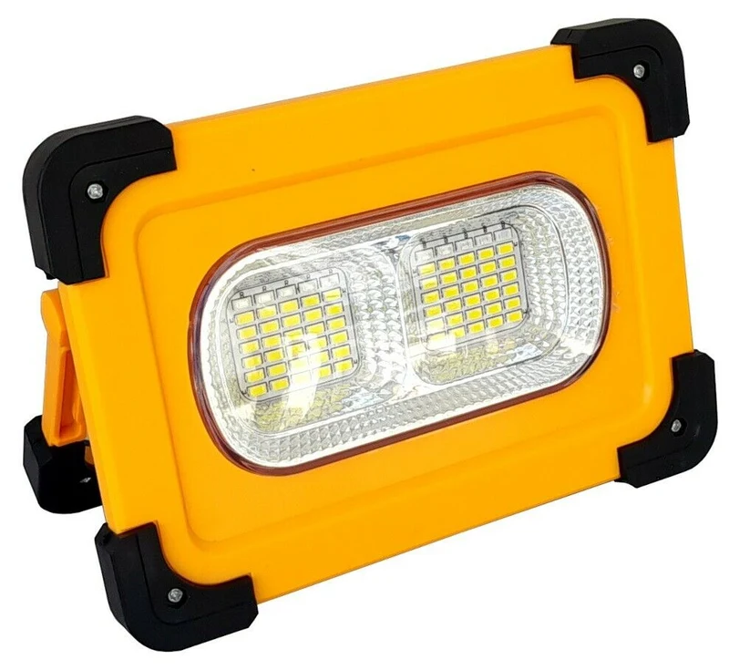 Faro faretto LED 60W con pannello solare ricaricabile torcia da lavoro
