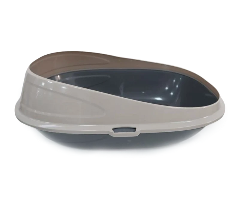 Lettiera a Vassoio POP UP per gatti 59x39x23cm - Grigio