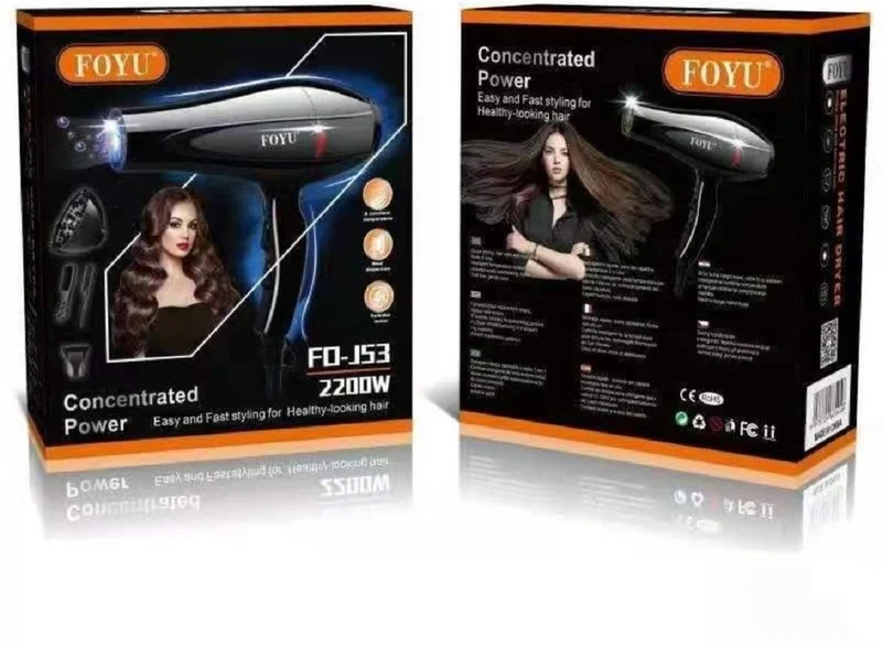 Asciugacapelli phono 3 in1 2200 watt capelli professionale foyu fo-j53