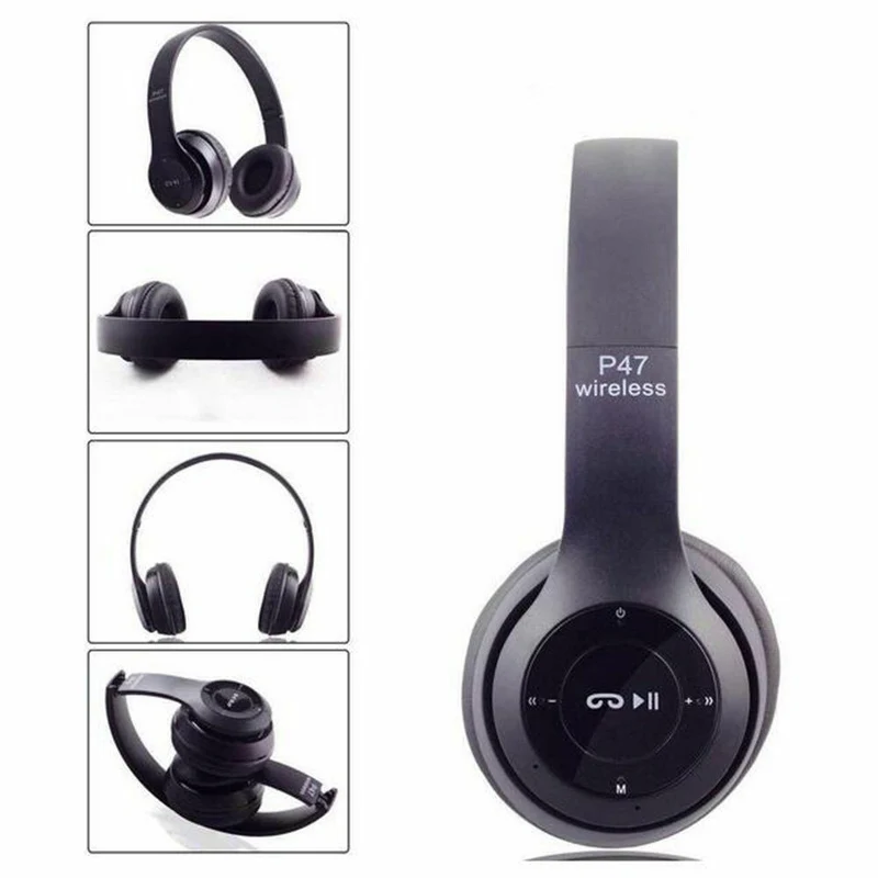 Cuffie Wireless P47 Bluetooth Pieghevoli Cuffia Stereo Smartphone Pc Computer