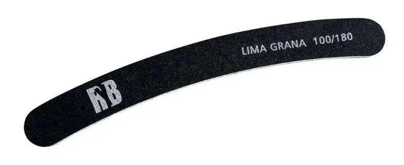 RYBELLA BLACK CURVED NAIL FILE GRIT 100/180