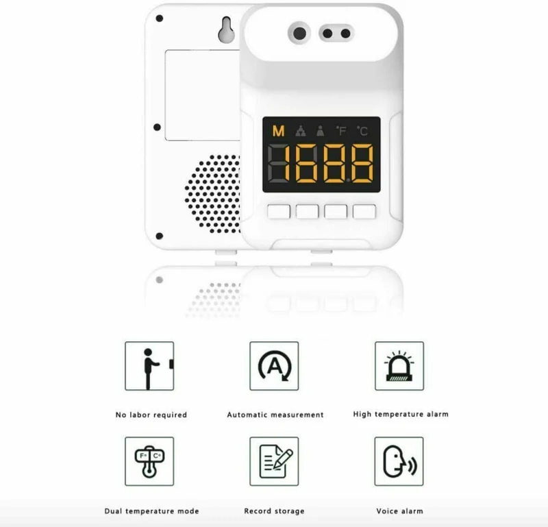Termometro Termoscanner A Distanza Ir Ad Infrarossi Body Scanner Da Muro Per Aziende K3-s