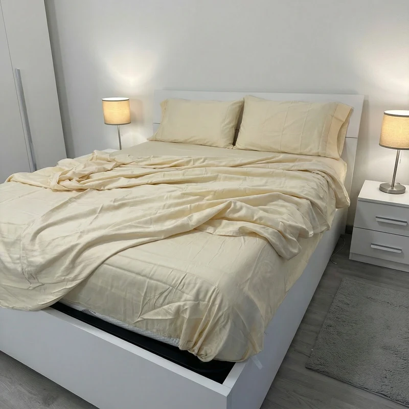 Lenzuola in Raso di Cotone 200 Fili – Eleganza e Comfort