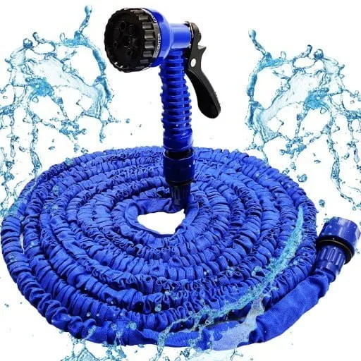 Tubo Estensibile da Giardino con Pistola Multigetto – Compatto, Robusto e Facile da Usare