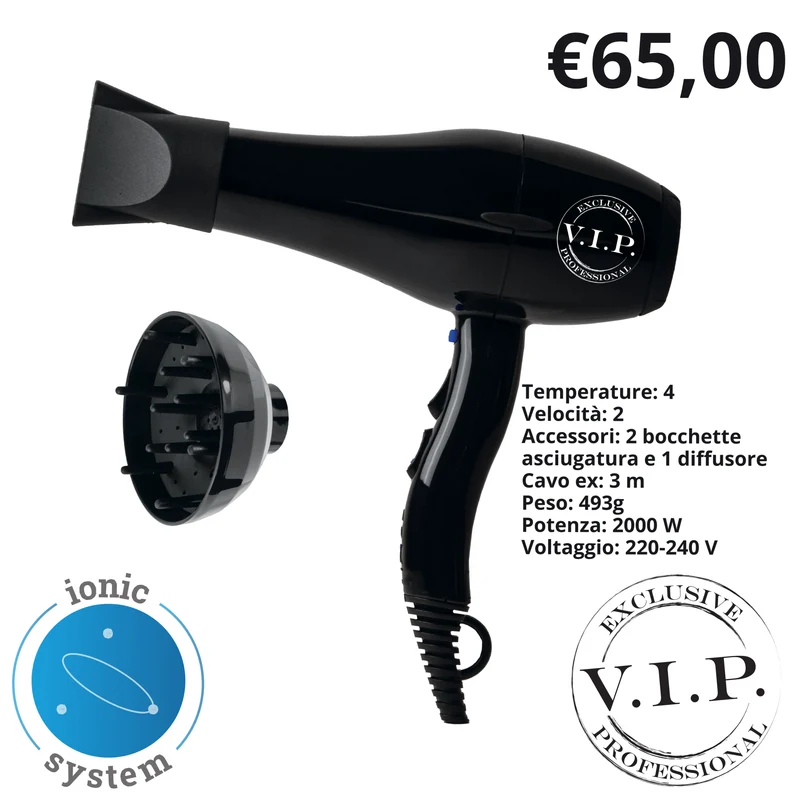 Asciugacapelli Professionale PHON VIP MAESTRALE 2000 - VIP ACCESSORI