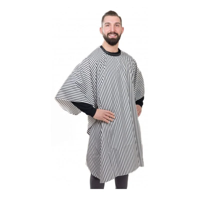 Mantella Taglio Barber Righe Bianche Muster