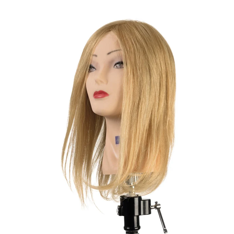 TESTINA DONNA CAPELLI NATURALI 100% 30 CM Art. I118HD BIONDO CHIARO