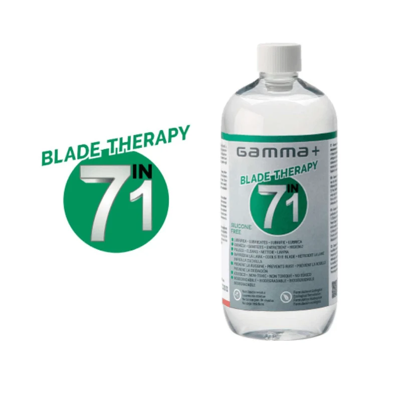 Blade Therapy 7in1 - Liquido detergente di pulizia per lame di clipper e trimmer da 500ml - GAMMA+