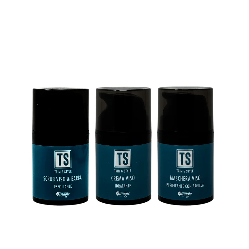Kit Crema viso - Maschera viso - Scrub viso & barba