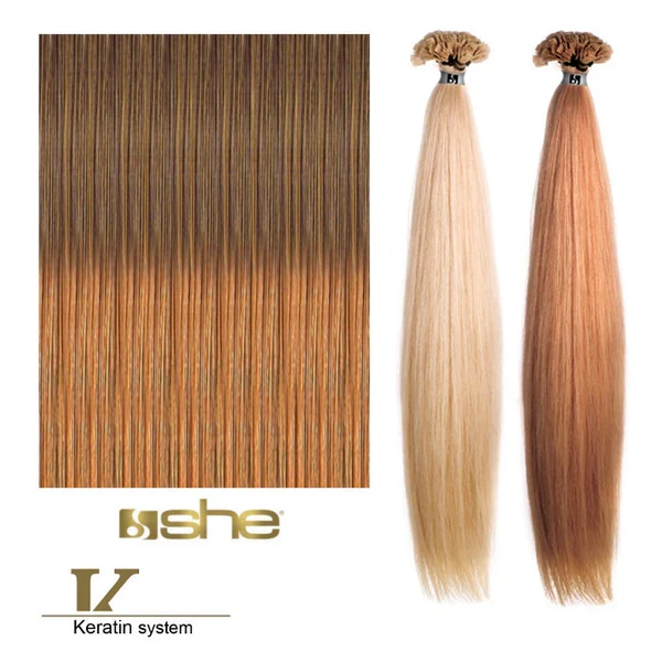 SHE EXTENSION CON CHERATINA CAPELLI 100% NATURALI - LISCI 10 PZ 55/60CM