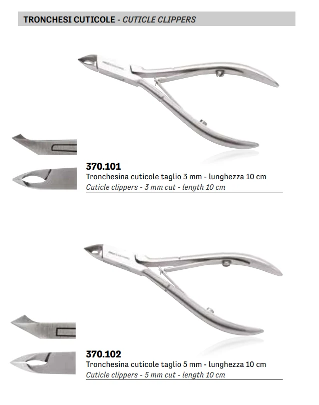 TRONCHESE CUTICOLE ACCIAIO INOX - XANITALIA