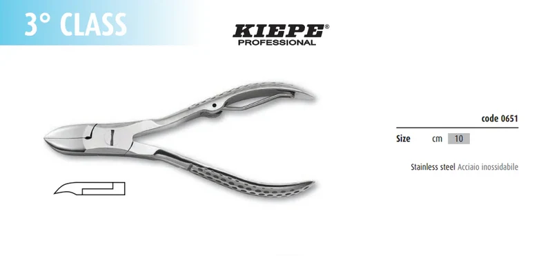 TRONCHESE UNGHIE ACCIAIO INOX 3 CLASSE - KIEPE