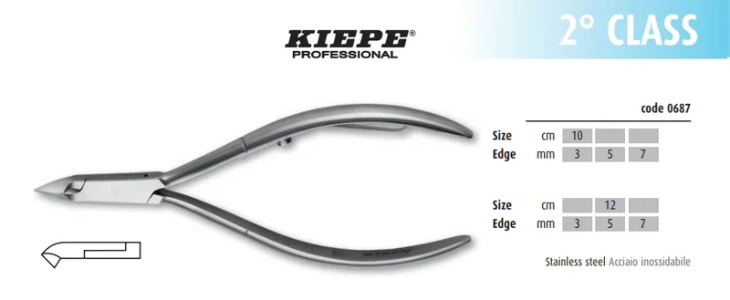 TRONCHESE CUTICOLE ACCIAIO INOX 2 CLASSE - KIEPE