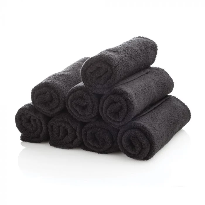 ASCIUGAMANO NERO IN TESSUTO TEKNO QUALITY 100% COTONE 50 X 90 CM