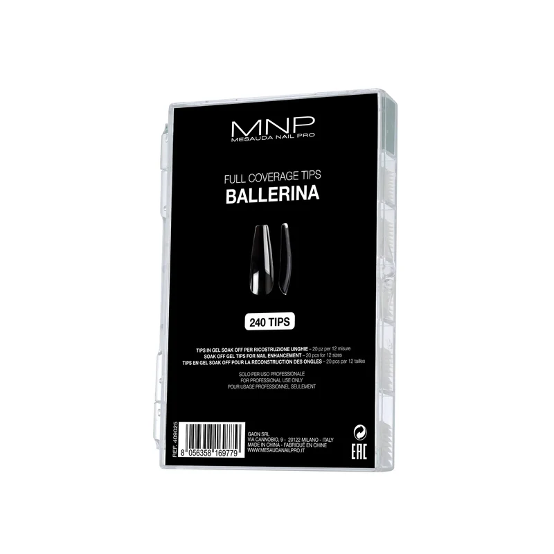 TIP IN GEL CONF. 240 PZ FULL COVERAGE FORMA BALLERINA 12 MISURE MESAUDA MNP