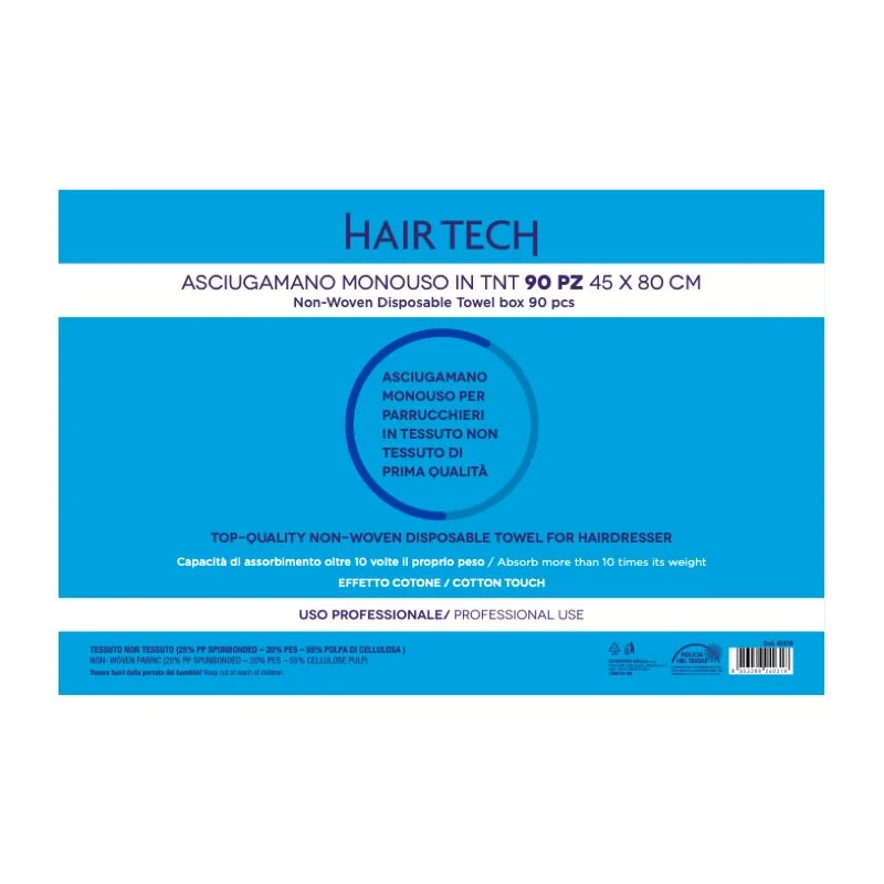 ASCIUGAMANO TNT SPUNLACE 45x80 - 90 PZ HAIR TECH