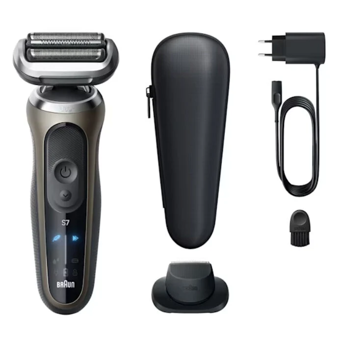 Braun Rasoio barba elettrico SkinFlexRicaricabile Rasoio barba Braun 72 C1200S SERIES 7 SkinFlex Ricaricabile Gold