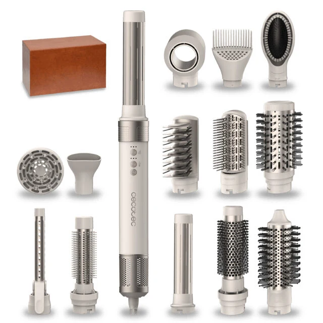 Cecotec Bamba CeramicCare 14in1 Asciugacapelli Multistyler Phon Champagne 1400 W 1,8 m