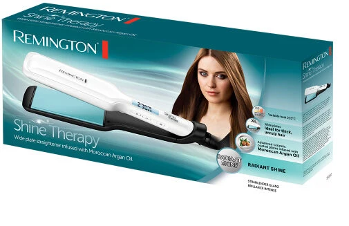 Remington S8550 messa in piega Piastra per capelli Caldo Nero, Bianco