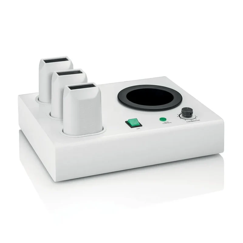 Scaldacera Combinato Professionale Acciaio 3 Rulli + Barattolo con Timer
