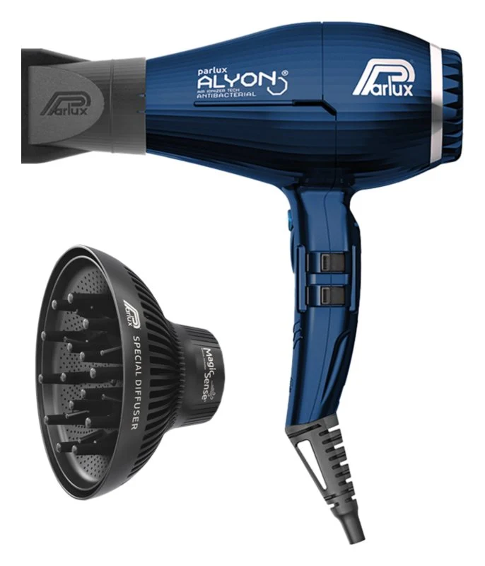 Parlux Alyon Air Ionizer Tech Asciugacapelli blu con diffusore