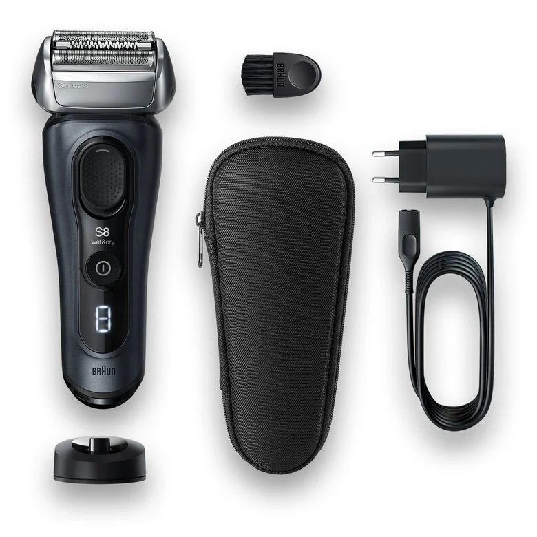 Braun Series 8 Rasoio 8413s Wet&Dry con custodia da viaggio, Grigio