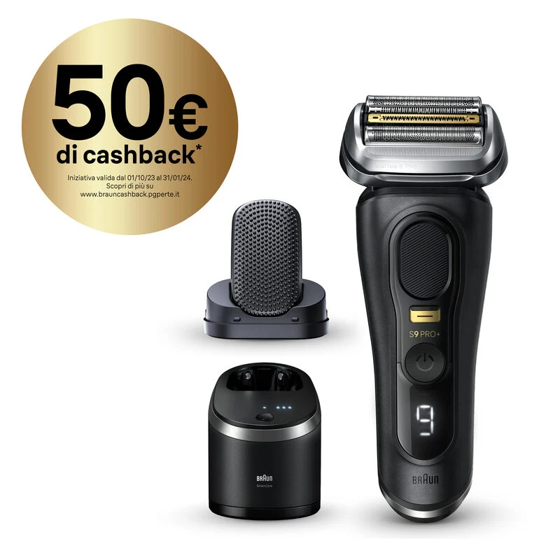 Braun Series 9 Pro+ 9590cc Wet & Dry Rasoio Trimmer Nero