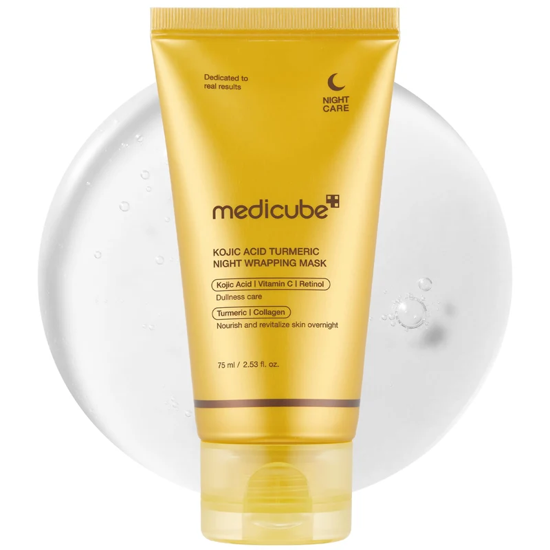 Medicube - Kojic Acid Turmeric Night Wrapping Mask - Maschera Notte Illuminante Uniformante