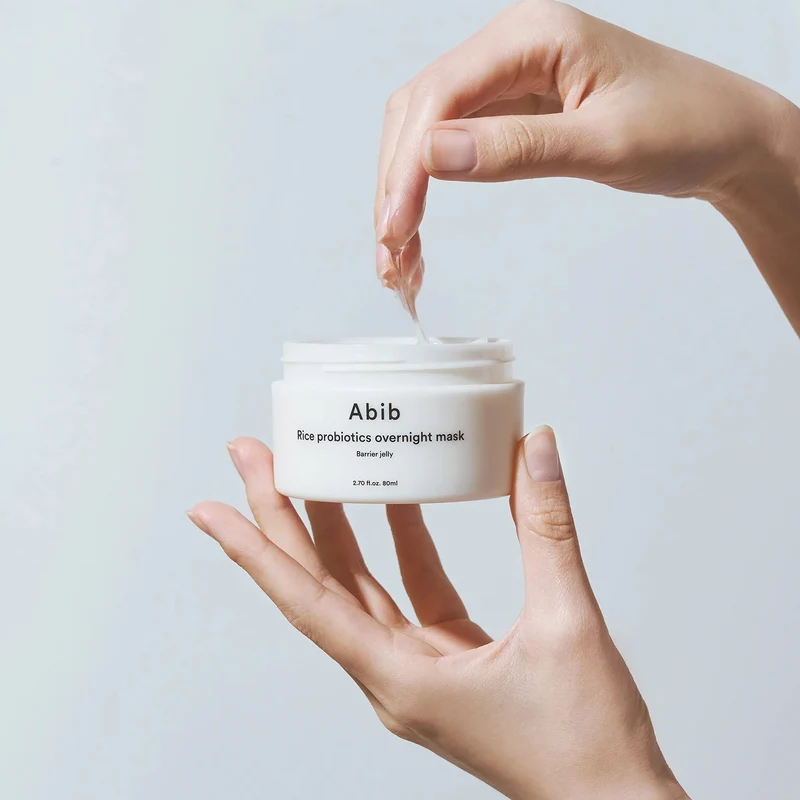 Abib - Maschera Notte Levigante Rice Probiotics Over Night Barrier Idratante, Rigenerante