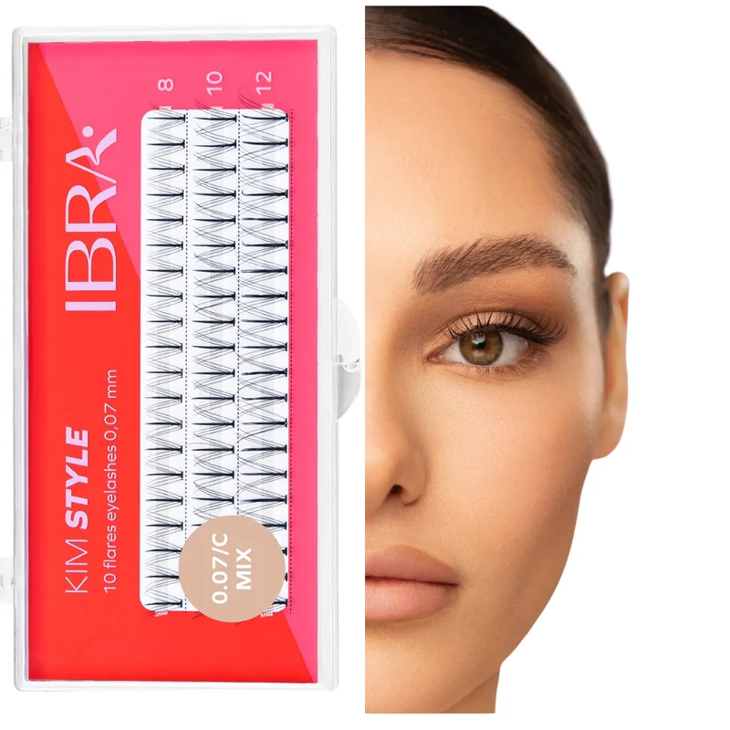 Ibra Make Up - Ciglia finte a ciuffetto Kim Style Mix - Professional Make Up Lashes