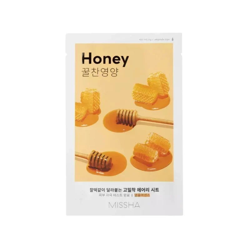 Missha - Airy Fit Sheet Mask - Honey - Maschera in tessuto nutriente
