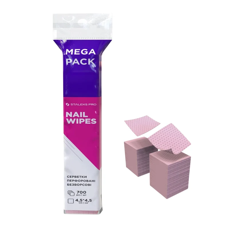 Staleks Pro Pads Manicure Salviette Nail Art Lint-Free Rosa 700 Pezzi