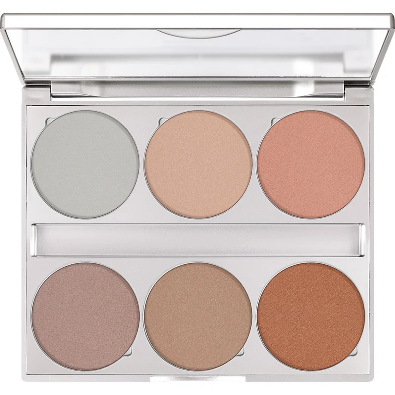 Kryolan Professional Make Up - Glamour Glow Palette - Palette Perfezionatori dell'Incarnato - Highlight, Blush & Contour