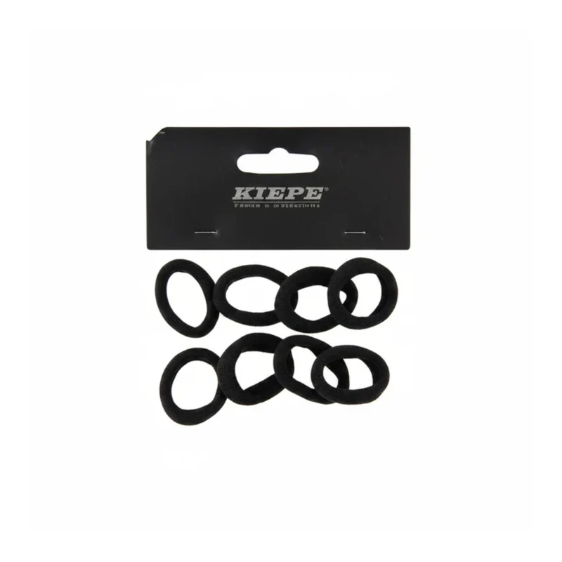 Kiepe Mini Elastici Fermacoda Neri per Capelli 8 Pezzi