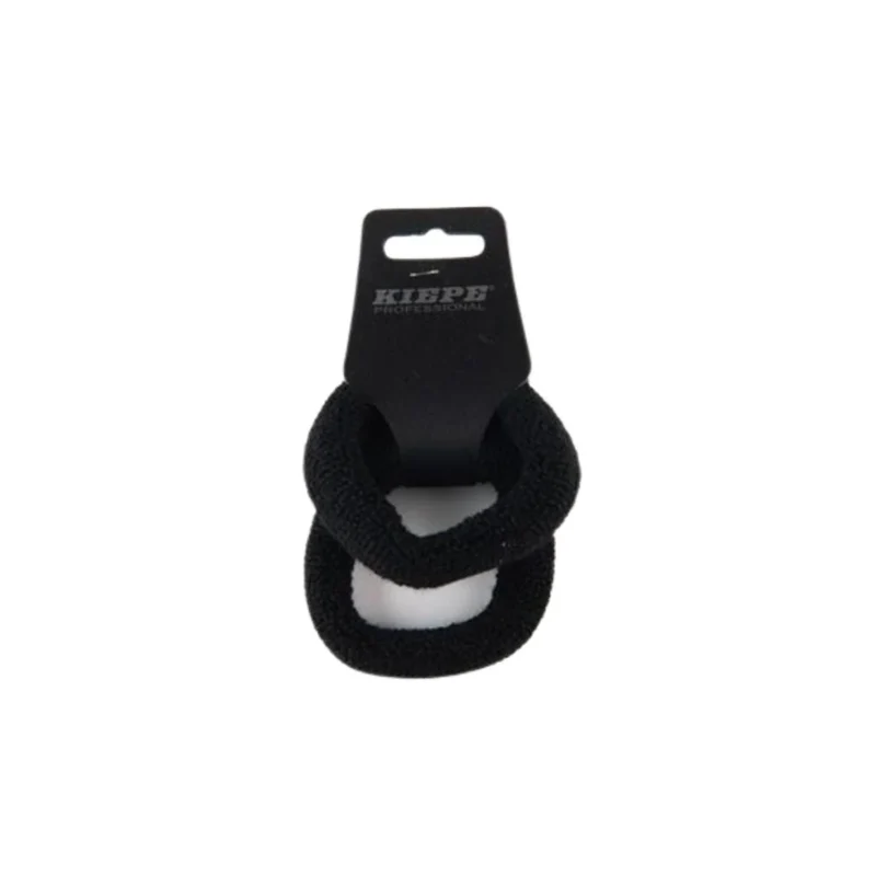 Kiepe Polsone Elastico Nero Fermacoda per Capelli 2 Pezzi