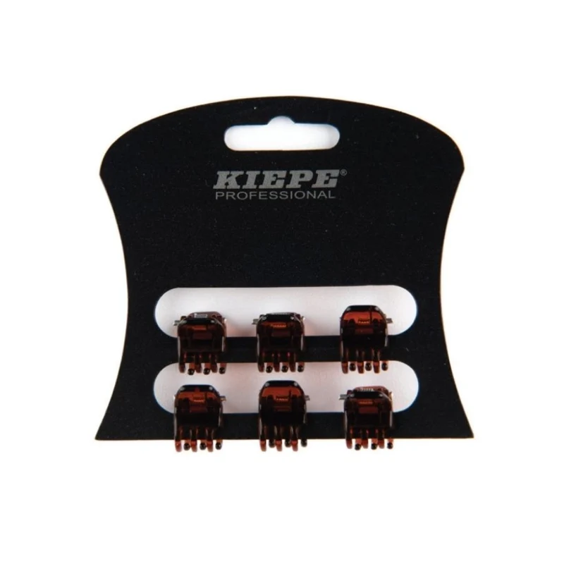 Kiepe Mini Pinzette Fermacapelli Marroni 1,2 cm 6 pz