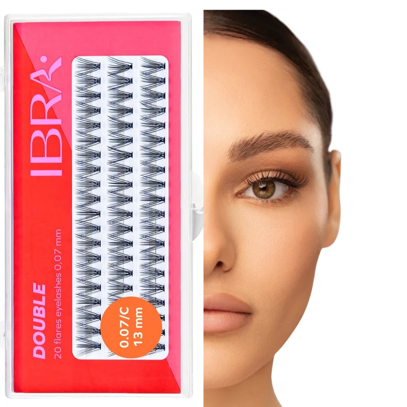Ibra Make Up - Ciglia finte a ciuffetto Double Mix - Professional Make Up Lashes
