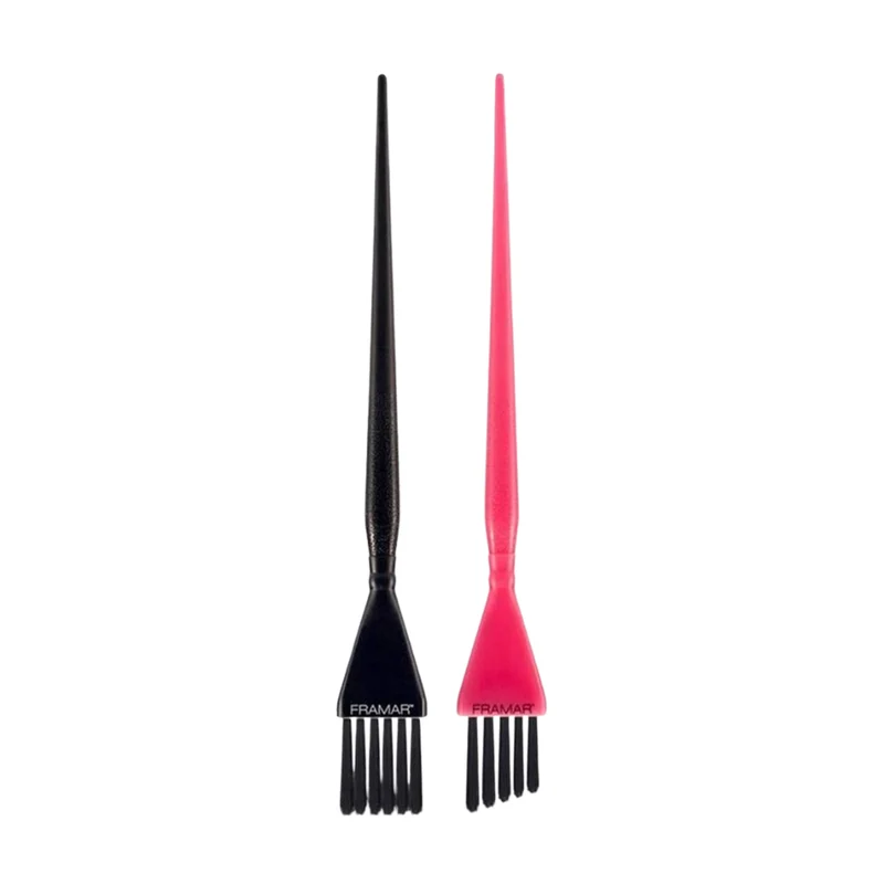 Framar Detail Brush Set Nero & Rosa – 2 Pennelli Colorazione
