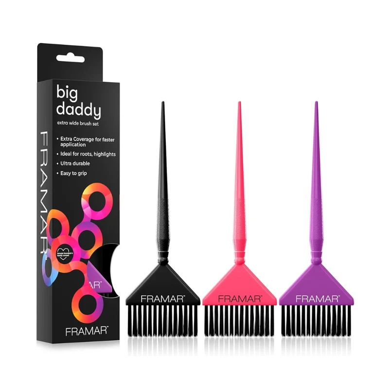 Framar Big Daddy Brush Set – Set Pennelli Colorazione 3 Pezzi