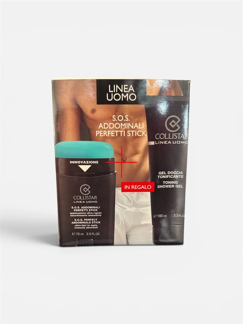 COLLISTAR Linea Uomo S.O.S. Addominali Perfetti Stick 75ml + Gel Doccia