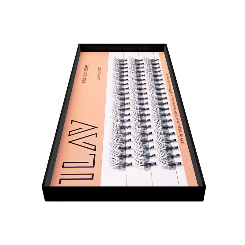 iLAV - Ciglia finte a ciuffetto Curvy in seta
