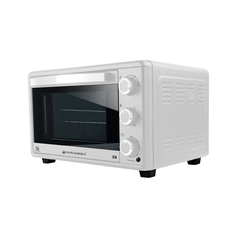 PYRAMIDEA Forno Elettrico Ventilato Capacità 28 Litri 1500W con Timer Colore Bianco