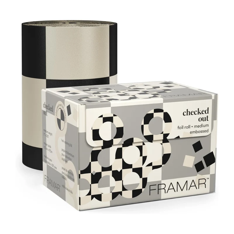 Framar Rotolo Alluminio Goffrato Checked Out per Colorazione e Meches