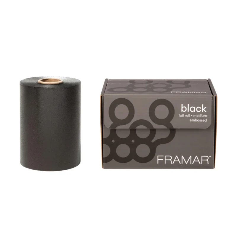 Framar Rotolo Alluminio Goffrato Nero per Colorazione e Meches